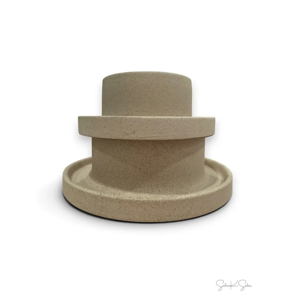 Stoneware Pillar Candleholders Natural Sand - Hearth & Hand Magnolia, Target